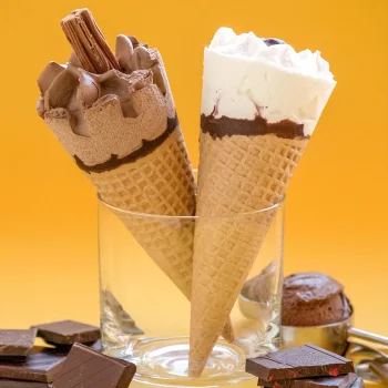وافلز مع الآيس كريم